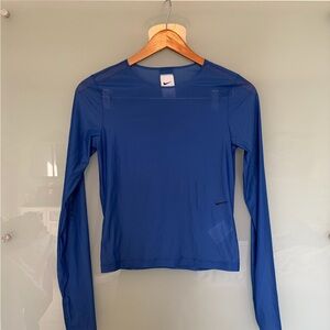 Nike see through blue running over layer